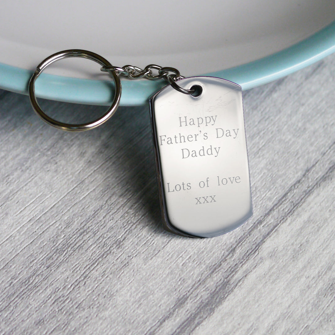 personalised engraved fingerprint keyring
