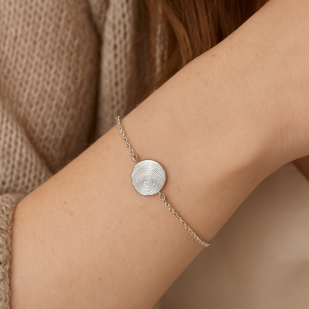 Fingerprint Disc Bracelet