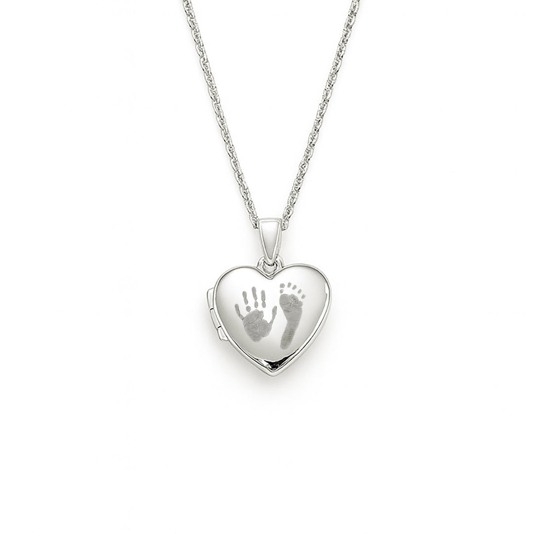 Handprint Heart Locket