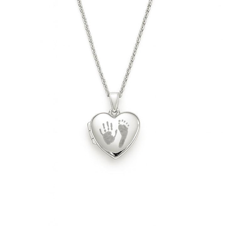 Handprint Heart Locket