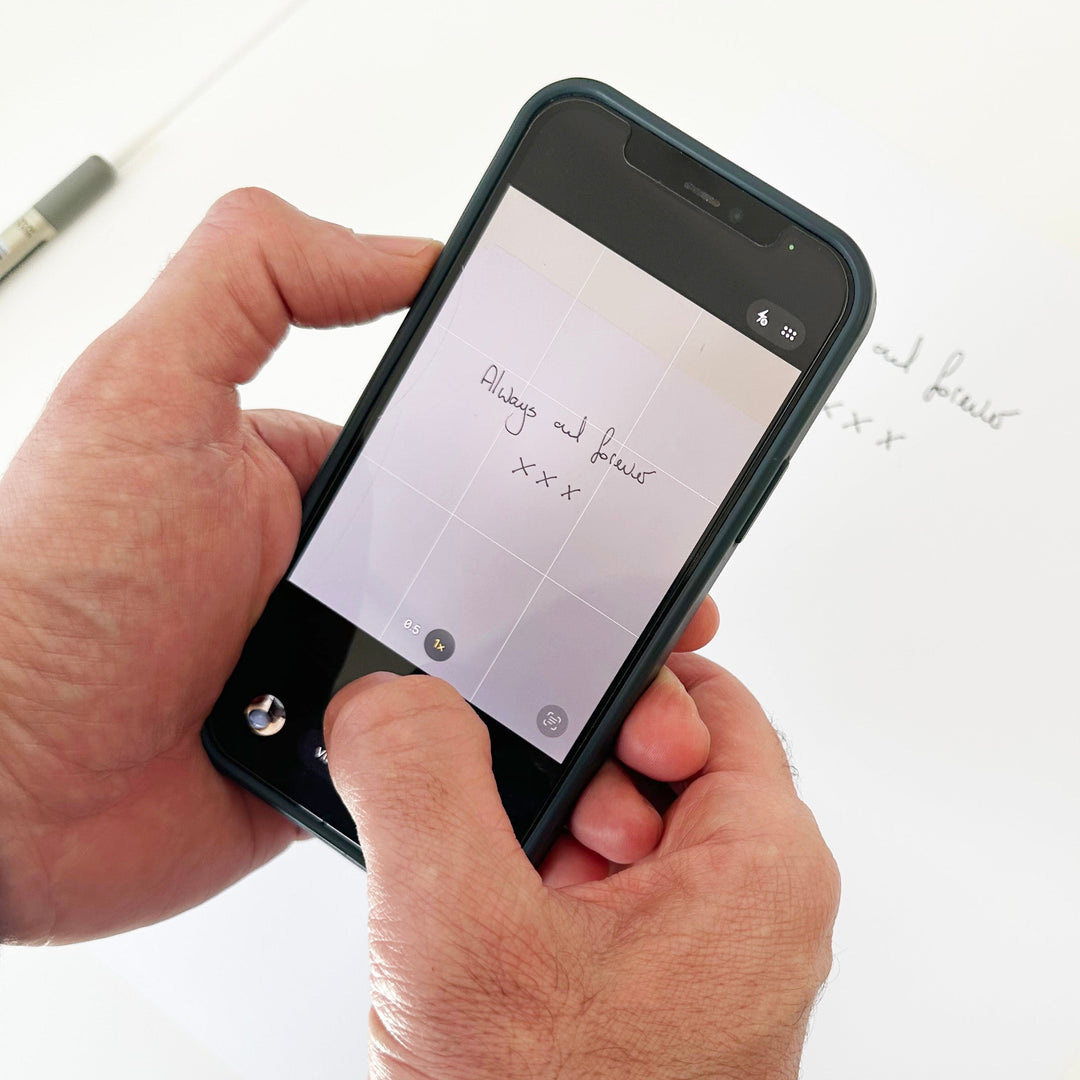 Uploading handwriting