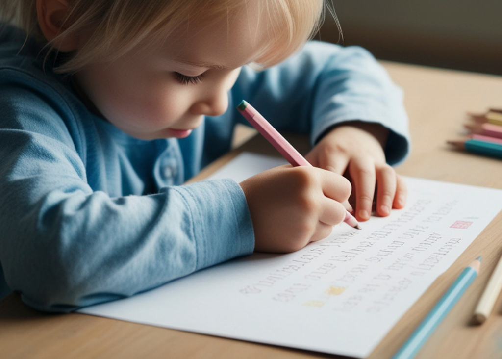 child drawing gift