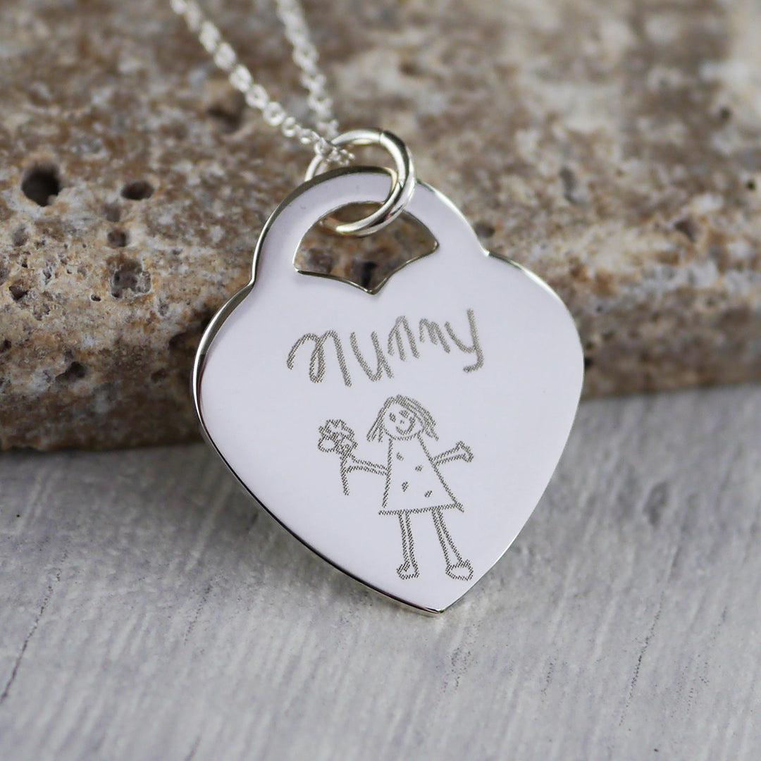 childrens drawing necklace
