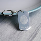 personalised engraved fingerprint keyring