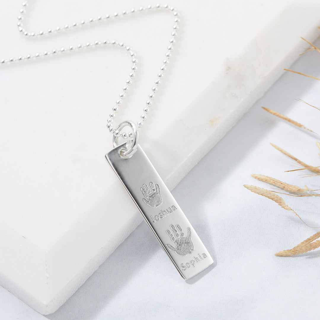 Handprint Drop Tag Pendant