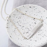 Fingerprint Bar Necklace - one fingerprint