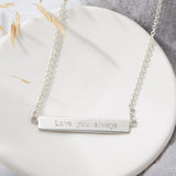 Fingerprint Bar Necklace - two fingerprints