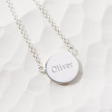 Small Fingerprint Disc Necklace