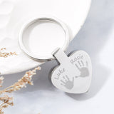 Heart Handprint Keyring