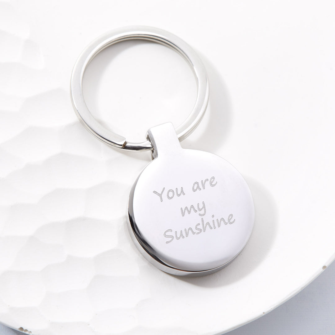 Round Handprint Keyring