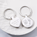 Round Handprint Keyring