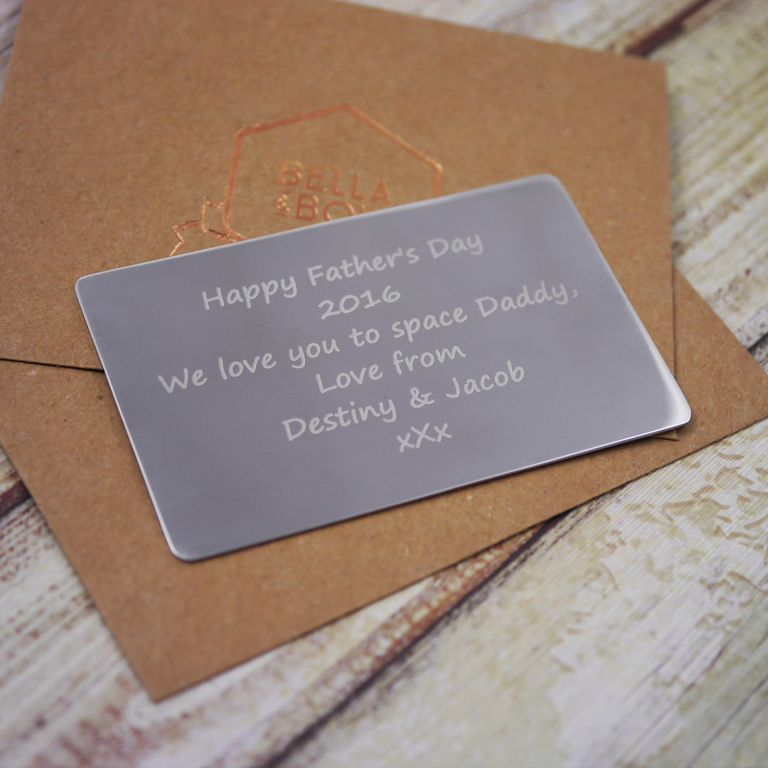 Children's Drawing Doodle Keepsake Card Wallet Insert Personalised