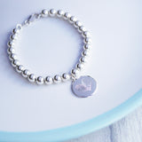 Personalised silver fingerprint bracelet