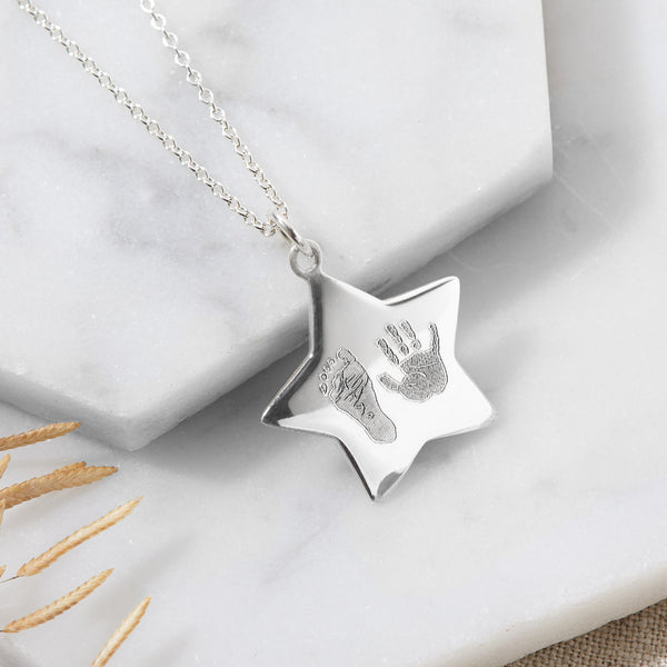Handprint Star Necklace