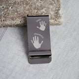 Handprint money clip keepsake