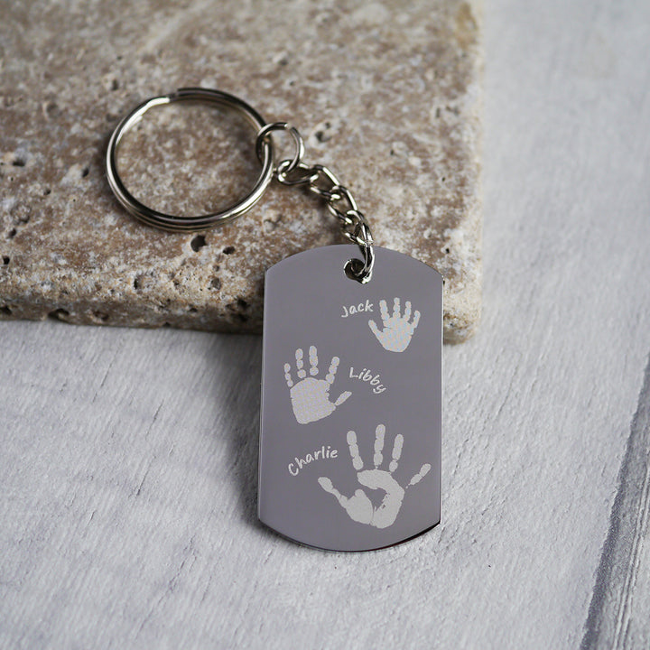 Handprint keyring personalised keepsake