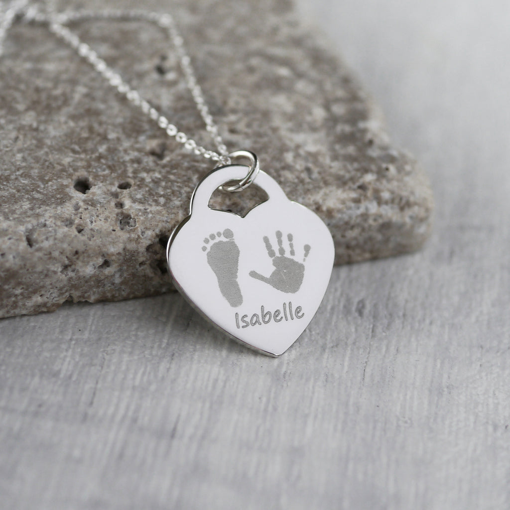 Handprint Necklace One Child – Bella Bow - Main Image