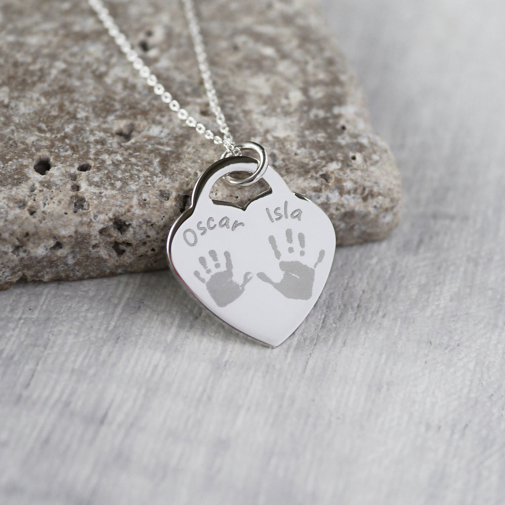 Handprint Necklace - Two Children