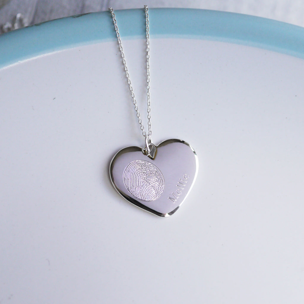 Personalised fingerprint necklace