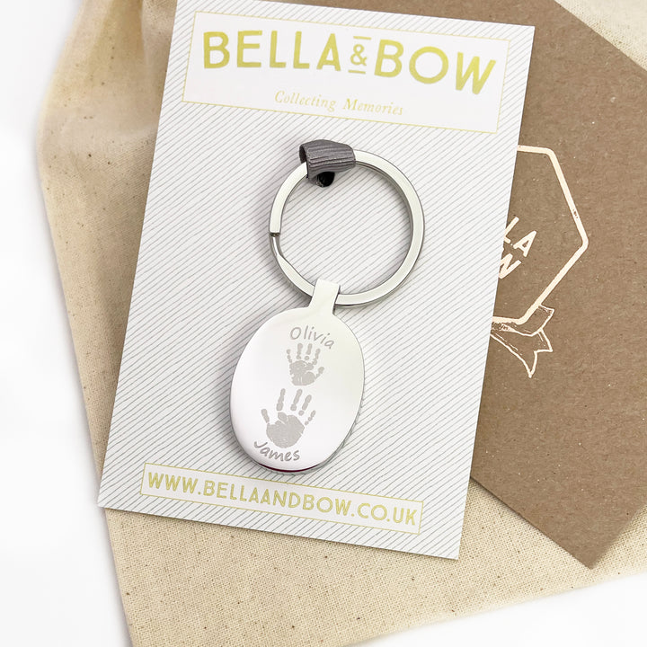 Handprint Keyring - Up to FOUR prints