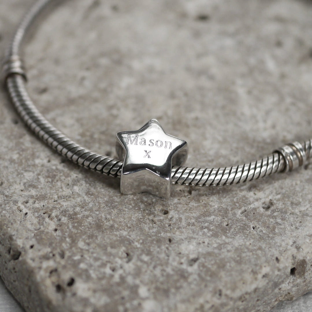 Handprint star charm bead pandora troll chamilia