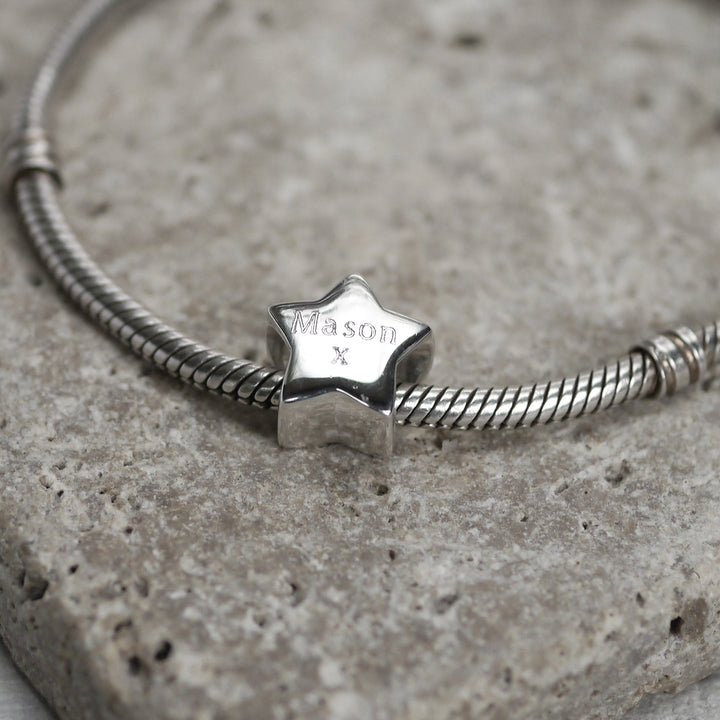 Handprint star charm bead pandora troll chamilia