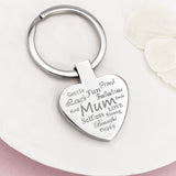 Personalised Heart Mum Keyring