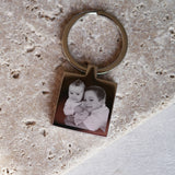 Personalised photo engraved keyring keepsake