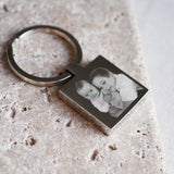 Personalised photo engraved keyring keepsake