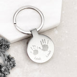 Round Handprint Keyring