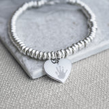 Silver Handprint Sweetie Bracelet