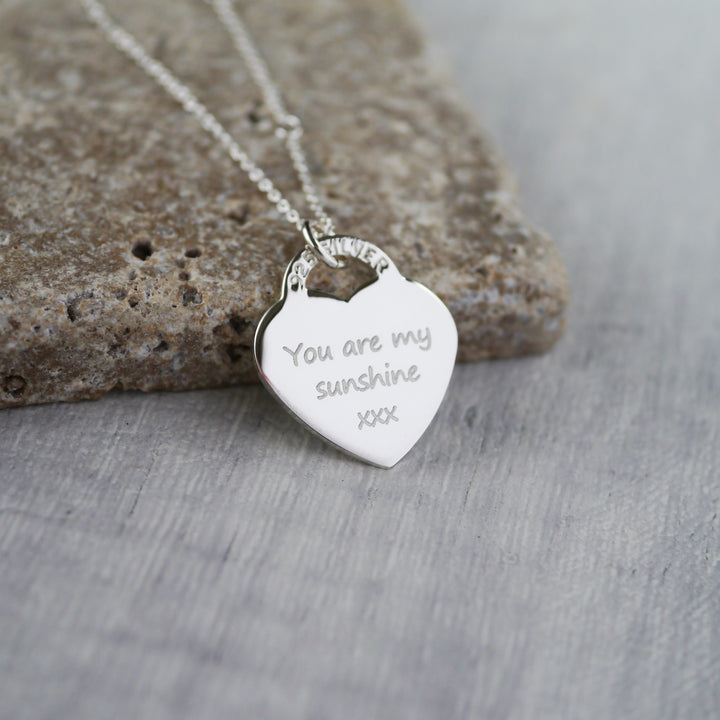 Personalised photo engraved necklace keepsake