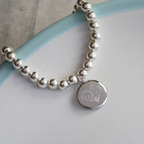 Personalised silver fingerprint bracelet