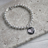 Personalised silver fingerprint bracelet