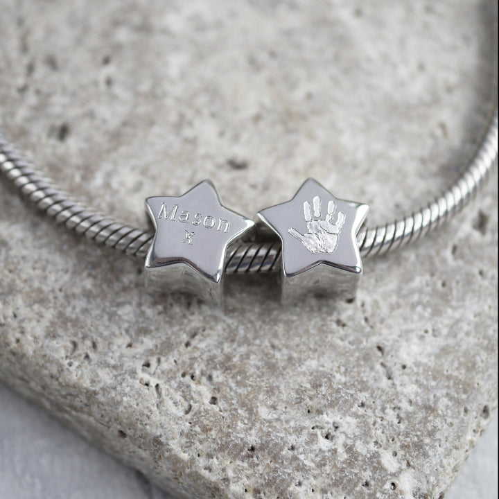 Handprint star charm bead pandora troll chamilia