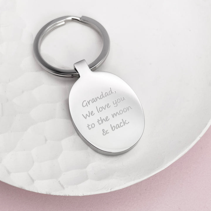 Oval Handprint Keyring