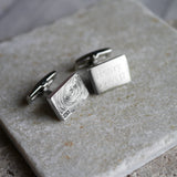 Engraved fingerprint cufflinks