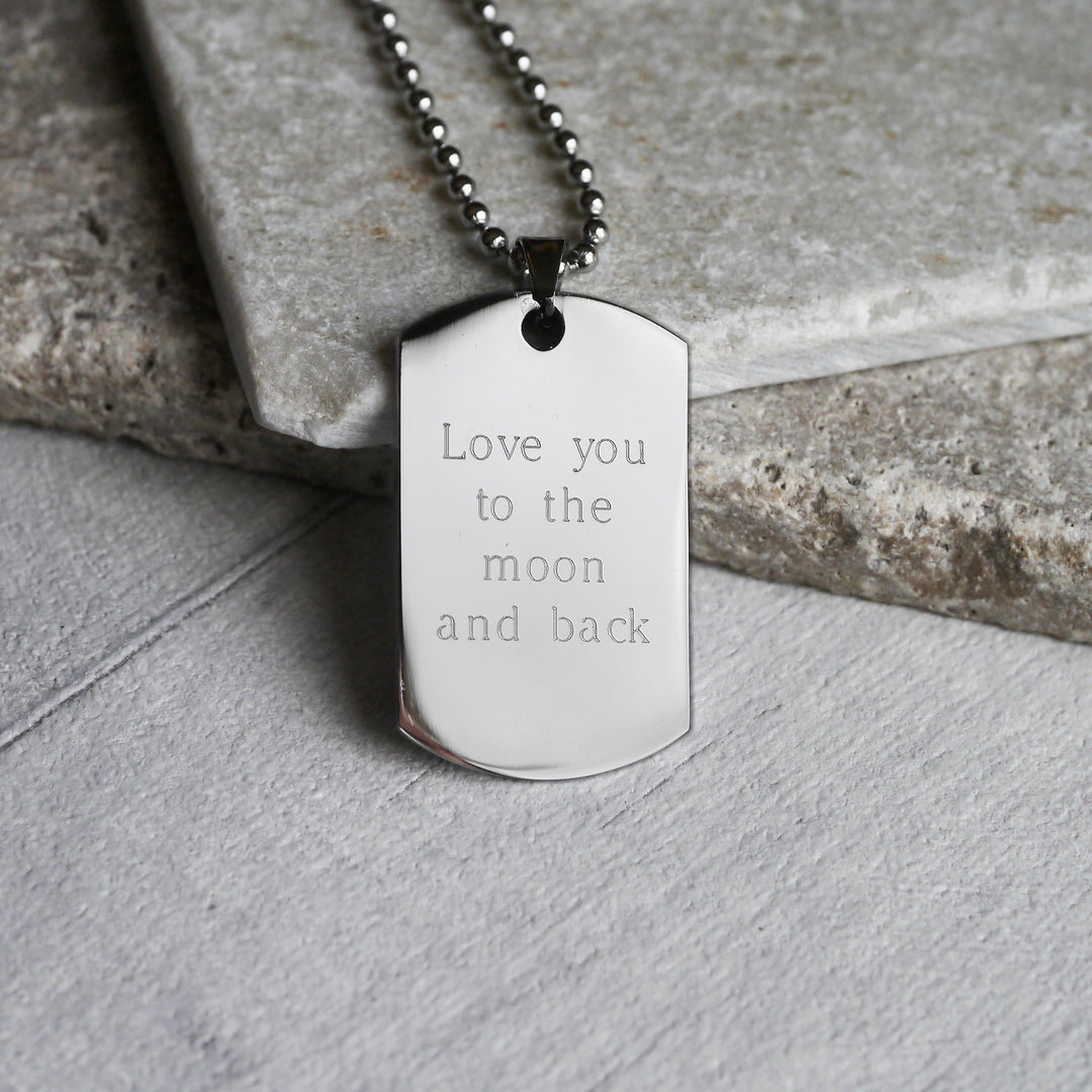 Fingerprint dog tag necklace